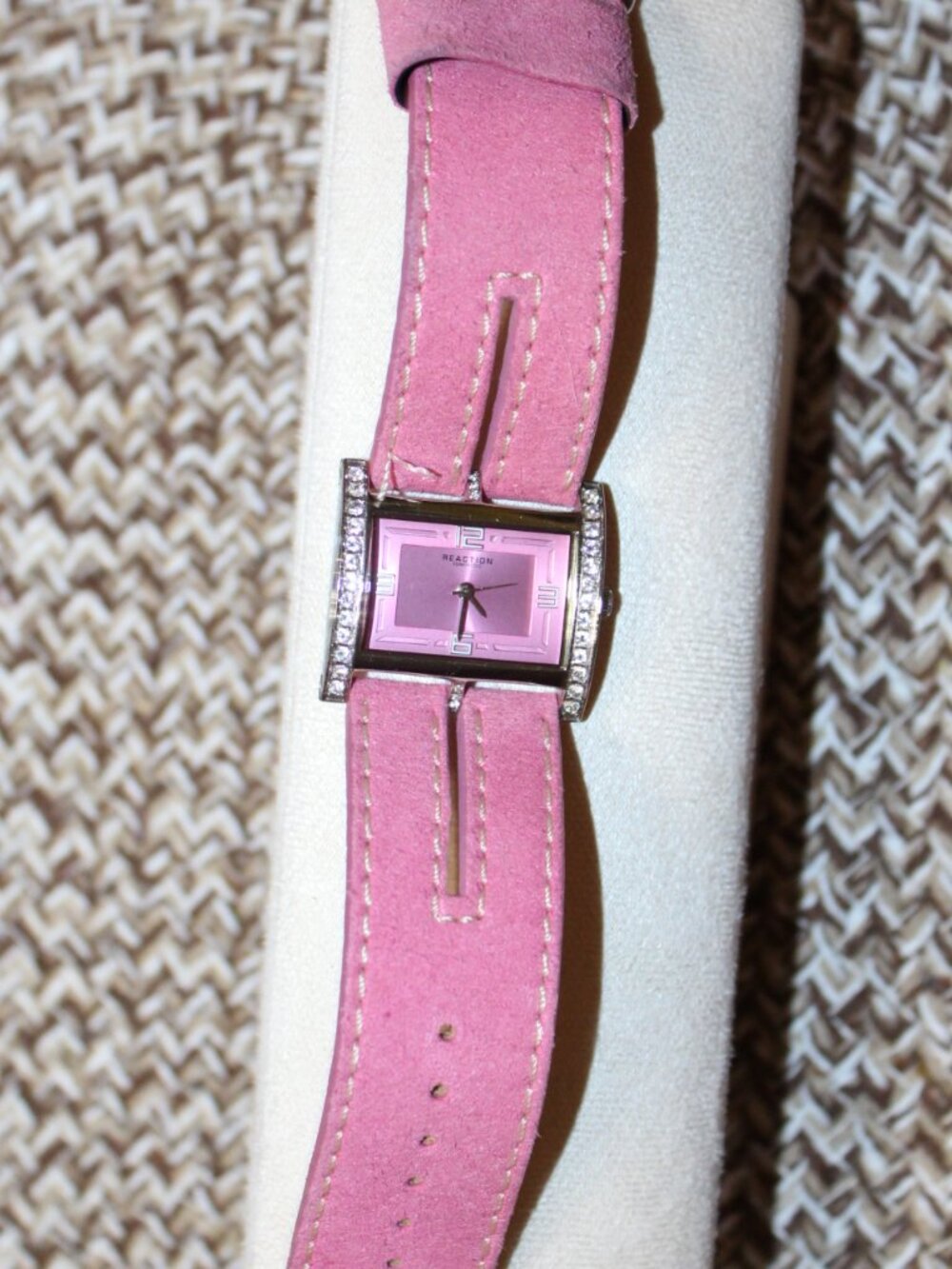 Pink Suede Reaction by Kenneth Cole women's watch NICE